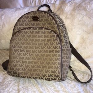 mk logo backpack